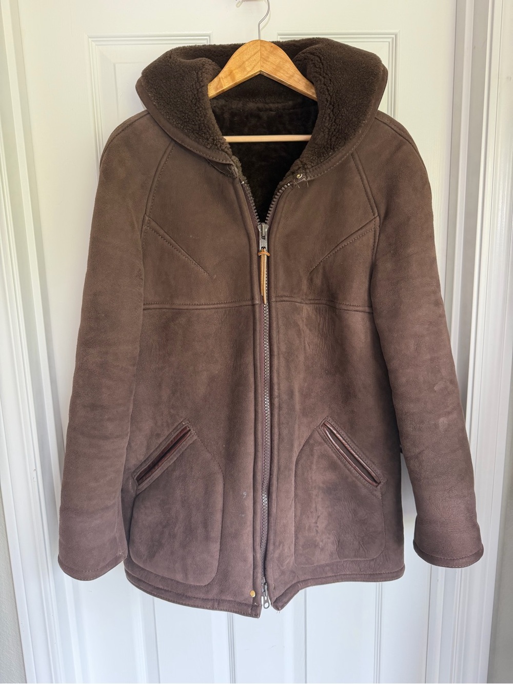 Vintage French Creek Genuine Sheepskin Shearling Coat Size 12
